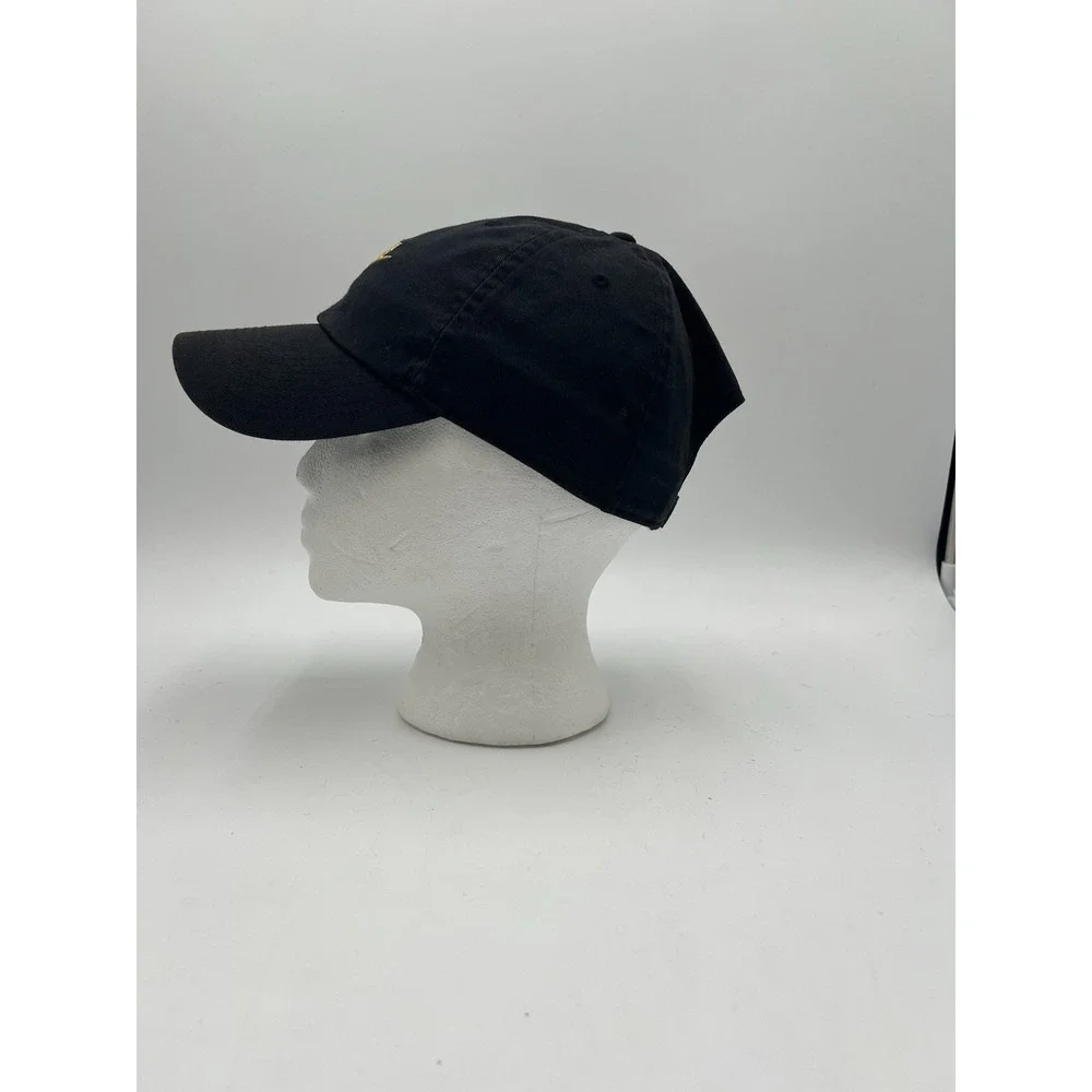 Nike Heritage86 Black Adjustable Dad Hat Gold Embroidered Swoosh Cap OSFM